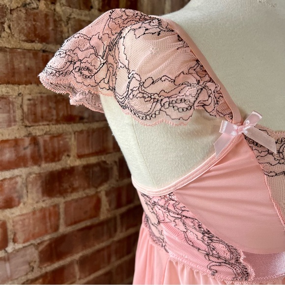 Pink and Black Lace Babydoll Lingerie Dress -Size S -NW05 - Picture 3 of 10